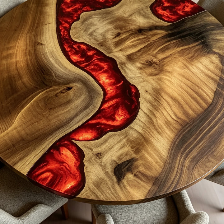 Black Walnut Lava River Coffee Table by Thomas Dawn