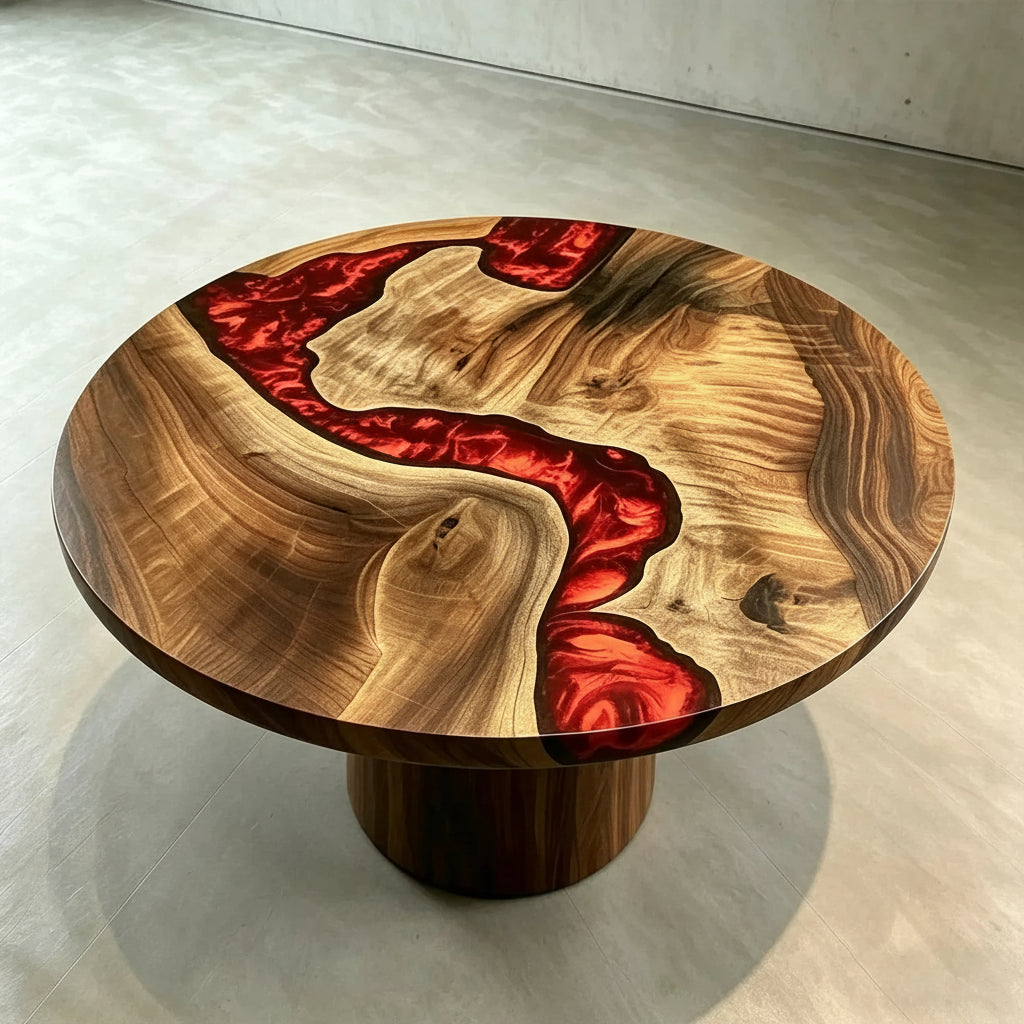 Black Walnut Lava River Coffee Table by Thomas Dawn