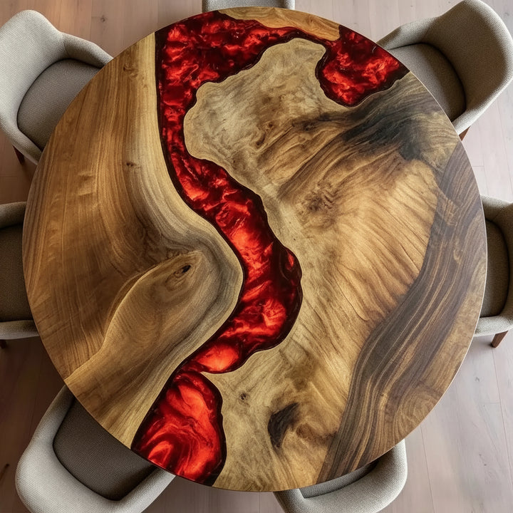 Black Walnut Lava River Coffee Table by Thomas Dawn